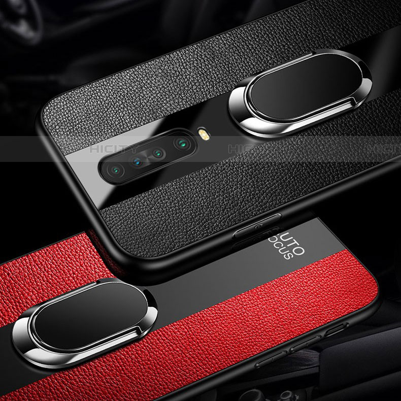 Custodia Silicone Morbida In Pelle Cover con Magnetico Anello Supporto per Xiaomi Poco X2