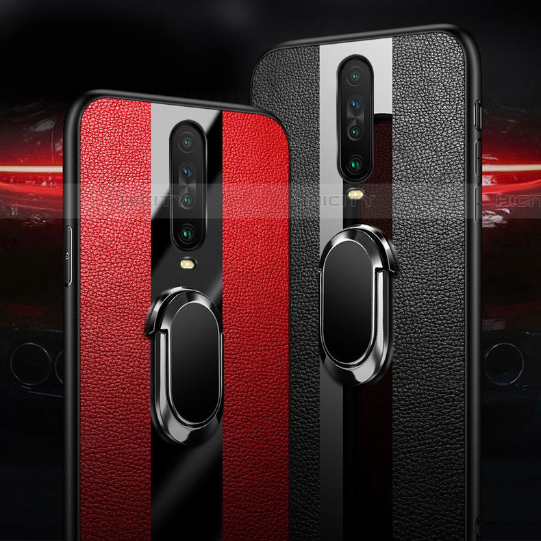 Custodia Silicone Morbida In Pelle Cover con Magnetico Anello Supporto per Xiaomi Redmi K30 4G