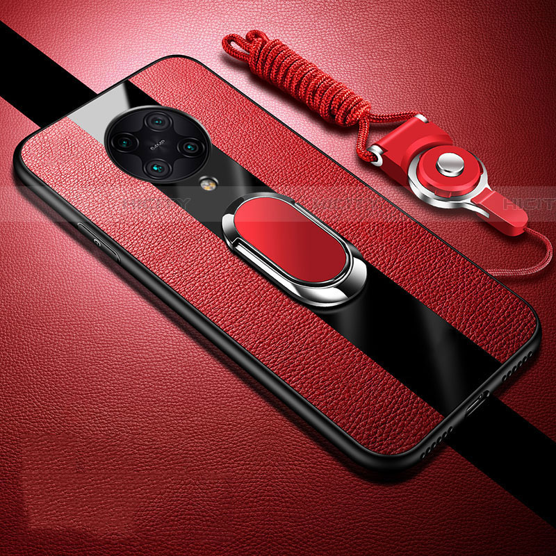 Custodia Silicone Morbida In Pelle Cover con Magnetico Anello Supporto per Xiaomi Redmi K30 Pro 5G