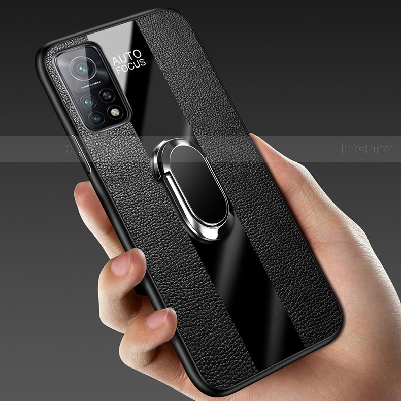 Custodia Silicone Morbida In Pelle Cover con Magnetico Anello Supporto per Xiaomi Redmi K30S 5G