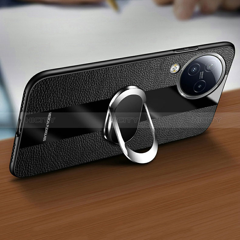 Custodia Silicone Morbida In Pelle Cover con Magnetico Anello Supporto S01 per Xiaomi Civi 3 5G