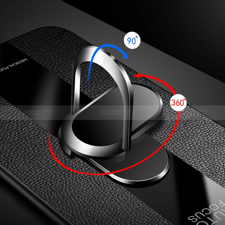 Custodia Silicone Morbida In Pelle Cover con Magnetico Anello Supporto S01 per Xiaomi Mi 13T 5G