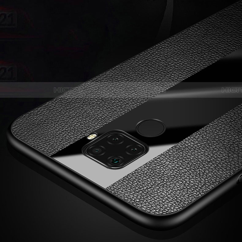 Custodia Silicone Morbida In Pelle Cover con Magnetico Anello Supporto S02 per Huawei Nova 5i Pro
