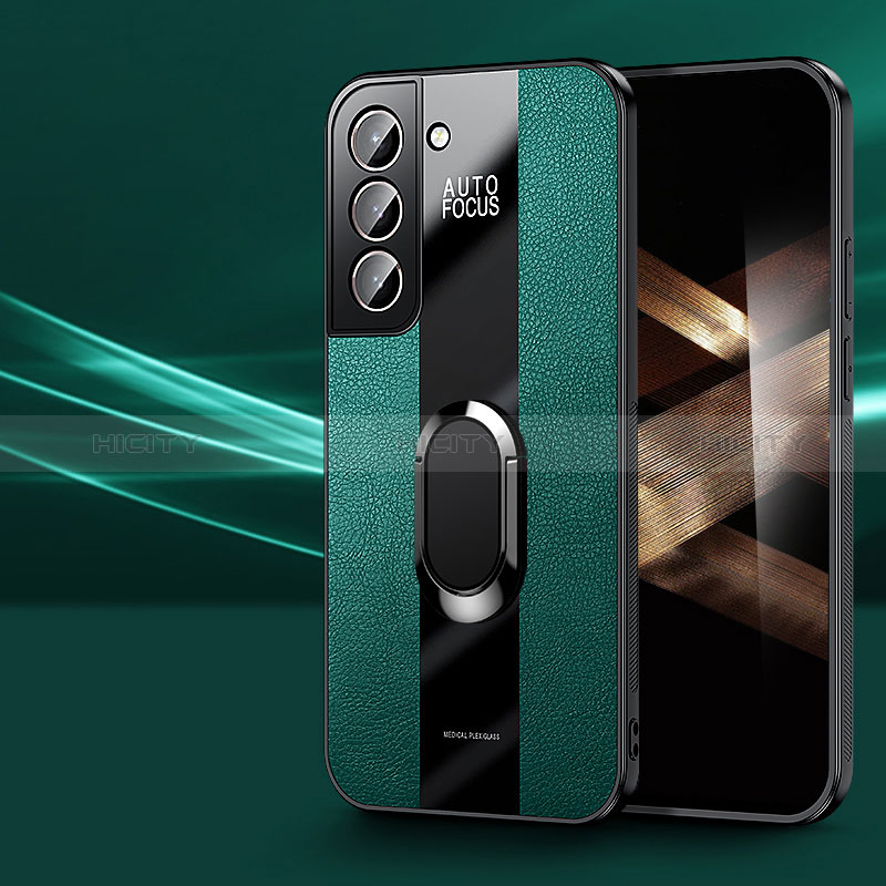 Custodia Silicone Morbida In Pelle Cover con Magnetico Anello Supporto S03 per Samsung Galaxy S24 5G