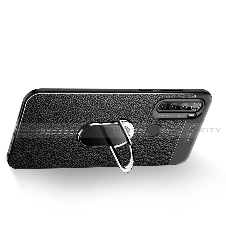 Custodia Silicone Morbida In Pelle Cover con Magnetico Anello Supporto S03 per Xiaomi Redmi Note 8 (2021)