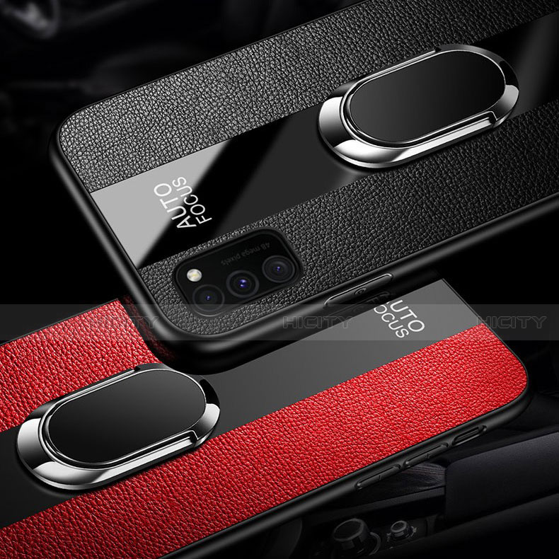 Custodia Silicone Morbida In Pelle Cover con Magnetico Anello Supporto T01 per Huawei Honor V30 5G