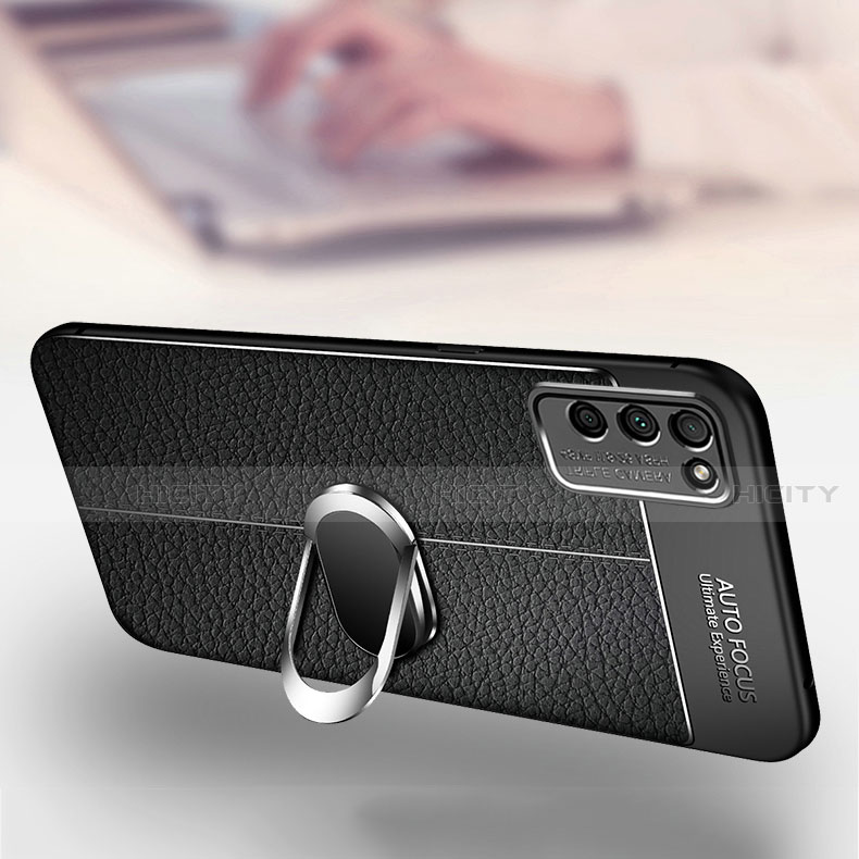 Custodia Silicone Morbida In Pelle Cover con Magnetico Anello Supporto T02 per Huawei Honor 30 Lite 5G