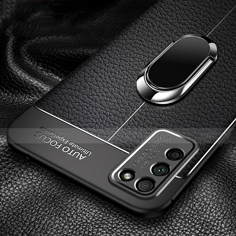 Custodia Silicone Morbida In Pelle Cover con Magnetico Anello Supporto T02 per Huawei Honor 30 Lite 5G