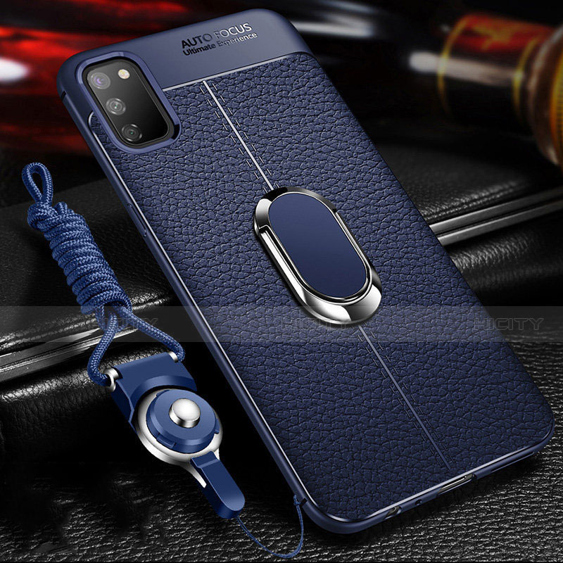 Custodia Silicone Morbida In Pelle Cover con Magnetico Anello Supporto T02 per Huawei Honor V30 5G