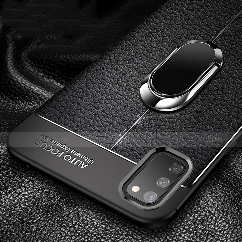 Custodia Silicone Morbida In Pelle Cover con Magnetico Anello Supporto T02 per Huawei Honor V30 5G