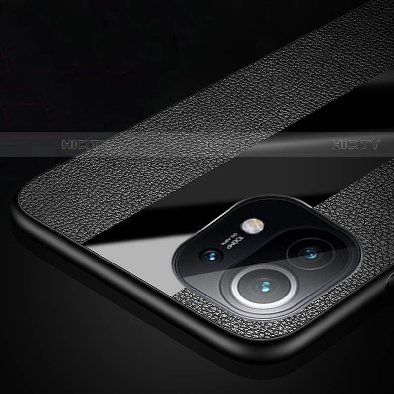 Custodia Silicone Morbida In Pelle Cover con Magnetico Anello Supporto T02 per Xiaomi Mi 11 Lite 4G
