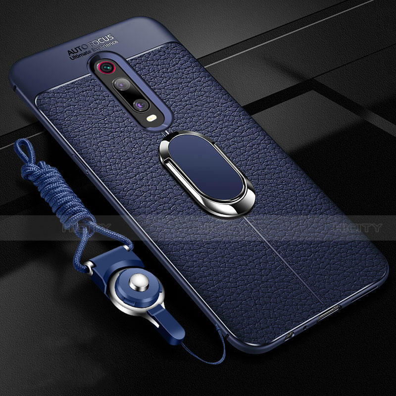 Custodia Silicone Morbida In Pelle Cover con Magnetico Anello Supporto T02 per Xiaomi Redmi K20 Pro