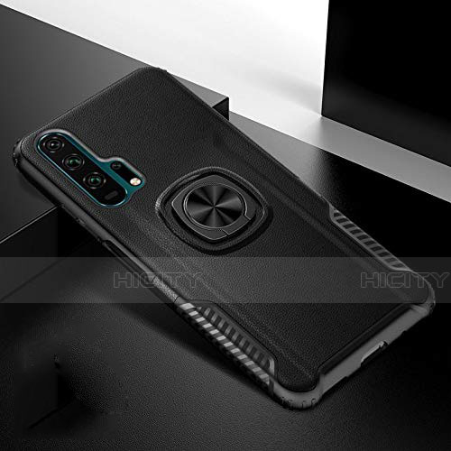 Custodia Silicone Morbida In Pelle Cover con Magnetico Anello Supporto T04 per Huawei Honor 20 Pro
