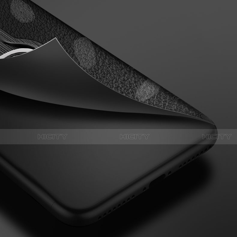 Custodia Silicone Morbida In Pelle Cover con Magnetico Anello Supporto T04 per Huawei P30