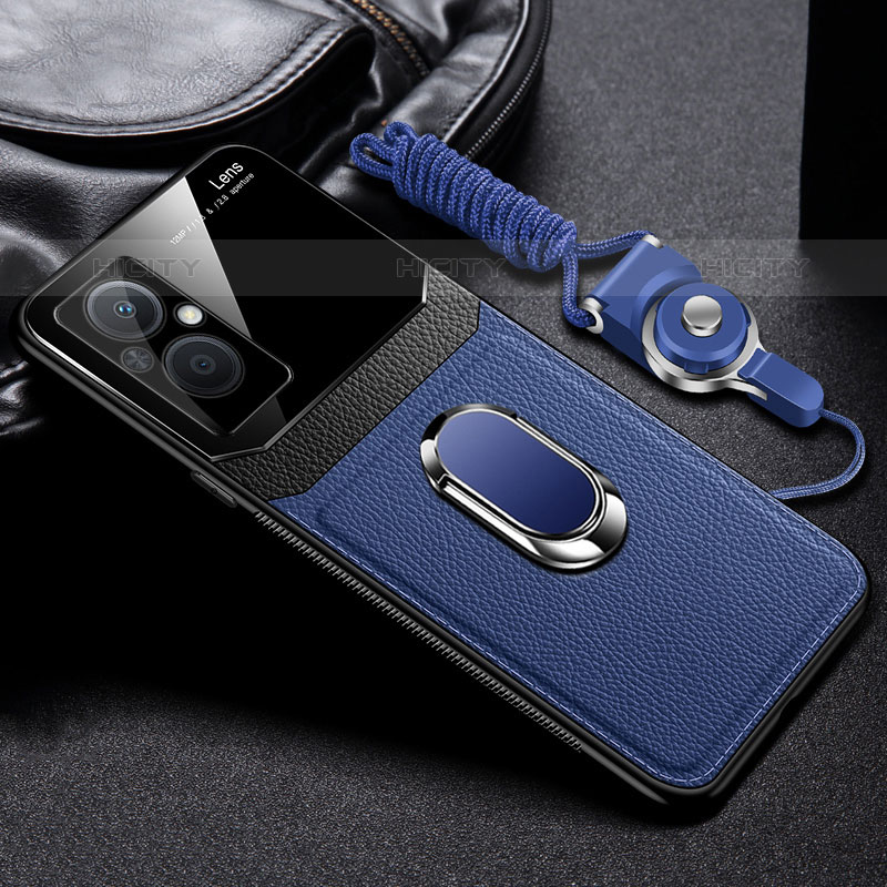Custodia Silicone Morbida In Pelle Cover con Magnetico FL1 per OnePlus Nord N20 5G Blu