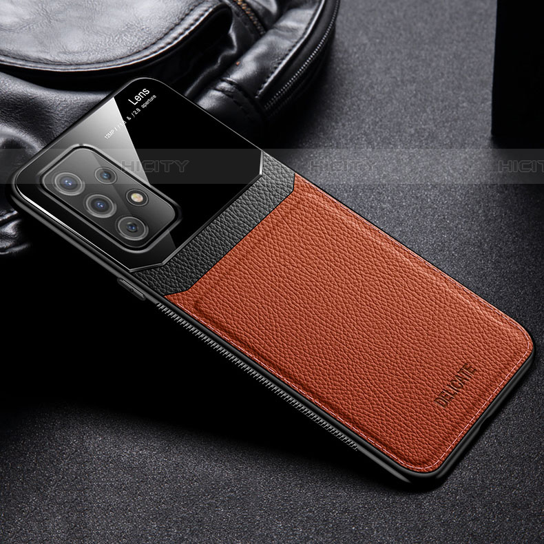 Custodia Silicone Morbida In Pelle Cover con Magnetico FL1 per Samsung Galaxy A72 4G