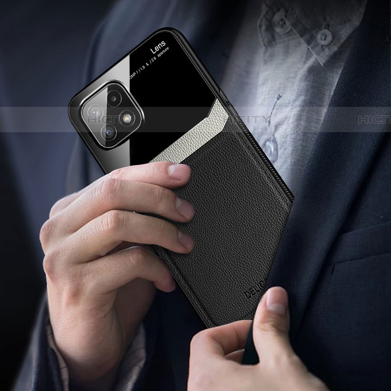 Custodia Silicone Morbida In Pelle Cover con Magnetico FL1 per Samsung Galaxy F42 5G