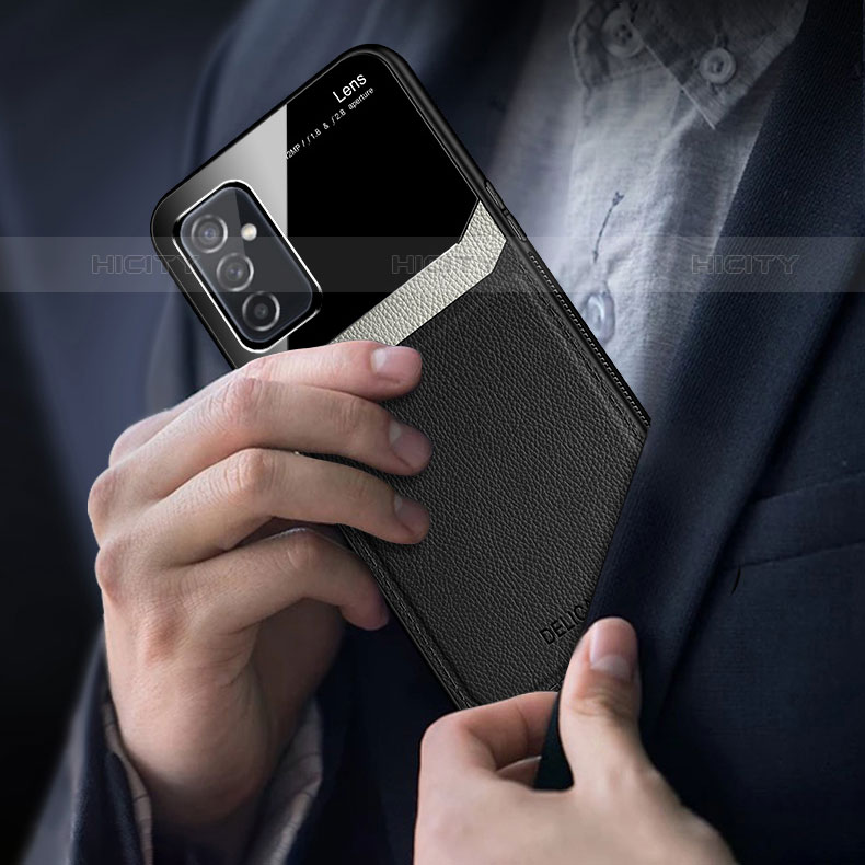 Custodia Silicone Morbida In Pelle Cover con Magnetico FL1 per Samsung Galaxy M52 5G