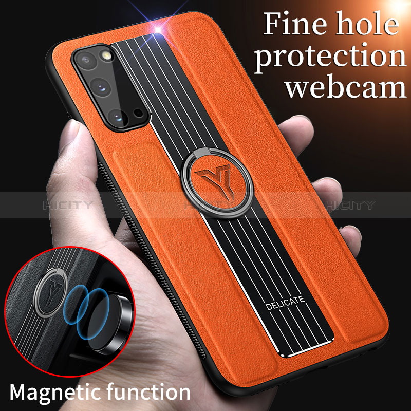 Custodia Silicone Morbida In Pelle Cover con Magnetico FL1 per Samsung Galaxy S20