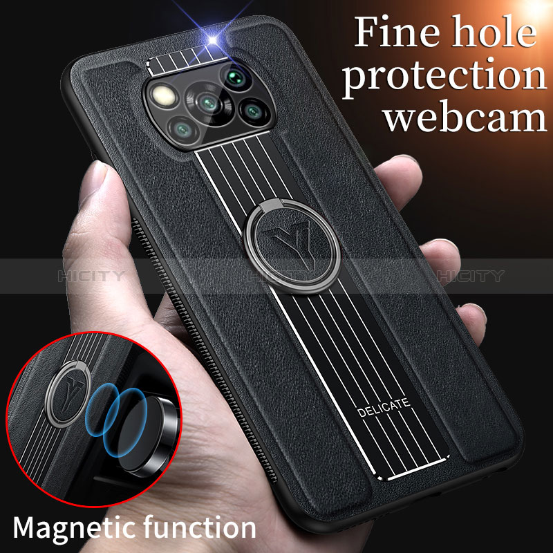 Custodia Silicone Morbida In Pelle Cover con Magnetico FL1 per Xiaomi Poco X3 NFC