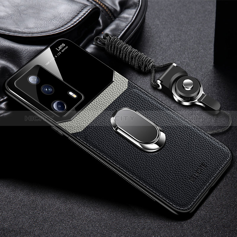 Custodia Silicone Morbida In Pelle Cover con Magnetico FL2 per Xiaomi Mi 13 Lite 5G Nero