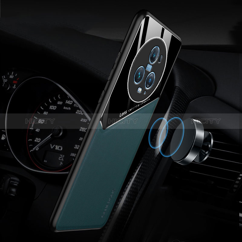 Custodia Silicone Morbida In Pelle Cover con Magnetico per Huawei Honor Magic5 Pro 5G