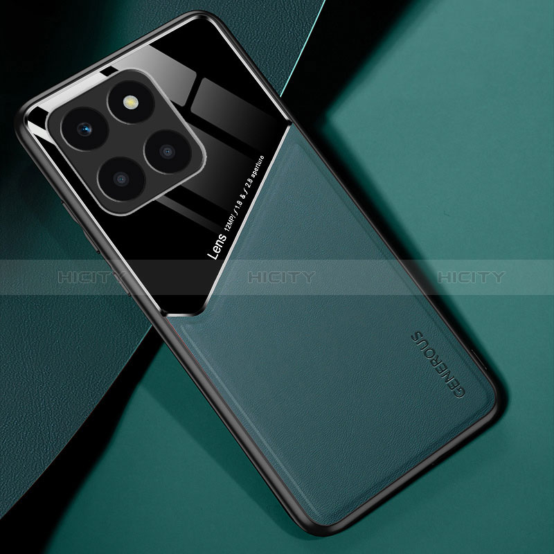 Custodia Silicone Morbida In Pelle Cover con Magnetico per Huawei Honor X6a