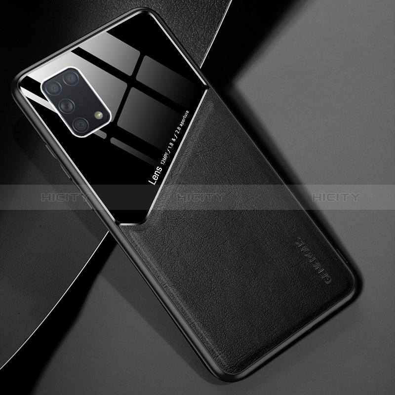 Custodia Silicone Morbida In Pelle Cover con Magnetico per Samsung Galaxy A31 Nero