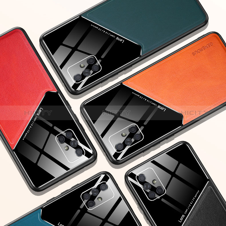 Custodia Silicone Morbida In Pelle Cover con Magnetico per Samsung Galaxy A71 4G A715