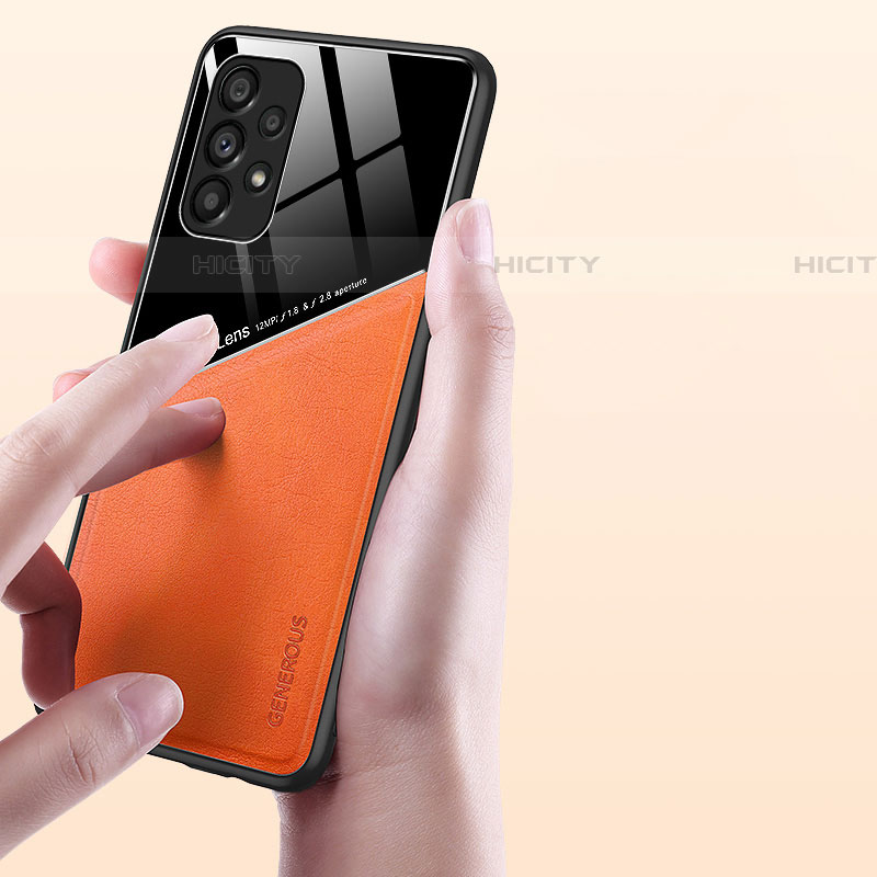 Custodia Silicone Morbida In Pelle Cover con Magnetico per Samsung Galaxy A73 5G