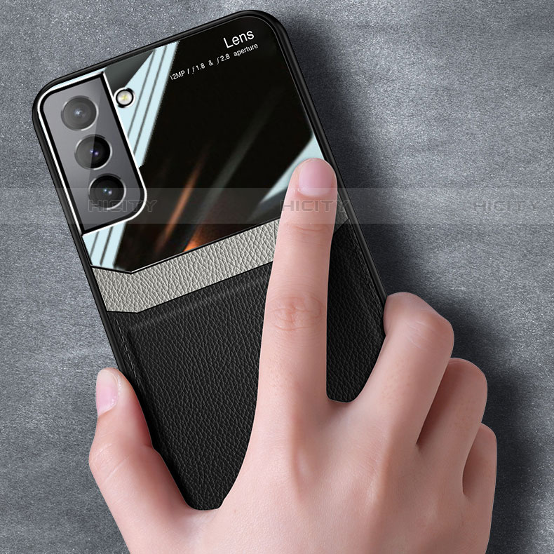 Custodia Silicone Morbida In Pelle Cover con Magnetico per Samsung Galaxy S21 5G