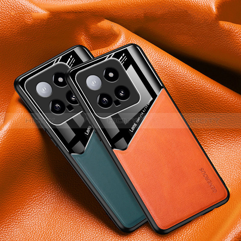 Custodia Silicone Morbida In Pelle Cover con Magnetico per Xiaomi Mi 14 5G