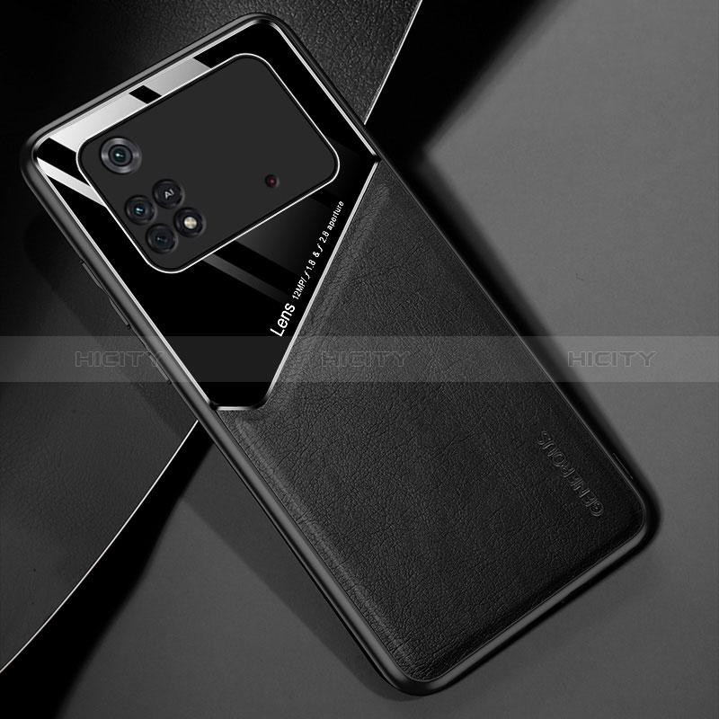 Custodia Silicone Morbida In Pelle Cover con Magnetico per Xiaomi Poco M4 Pro 4G
