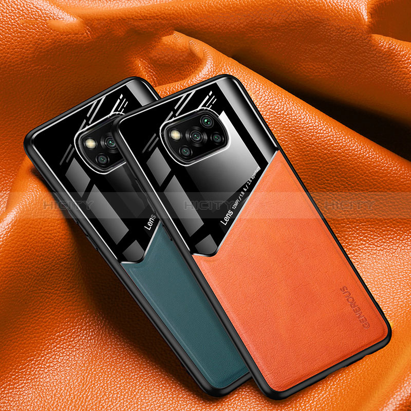 Custodia Silicone Morbida In Pelle Cover con Magnetico per Xiaomi Poco X3 Pro