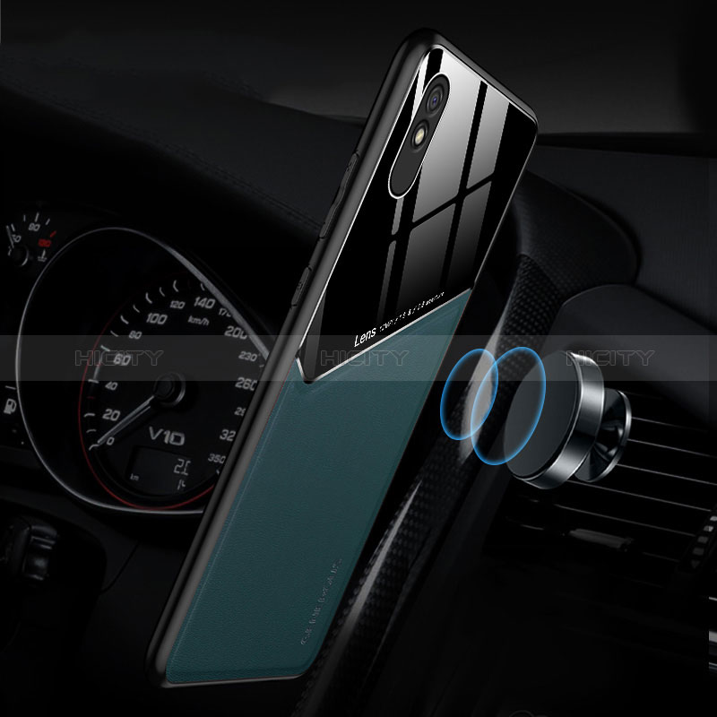 Custodia Silicone Morbida In Pelle Cover con Magnetico per Xiaomi Redmi 9A