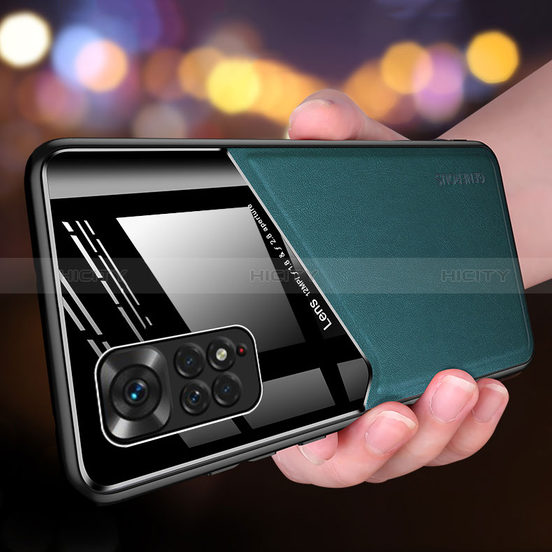 Custodia Silicone Morbida In Pelle Cover con Magnetico per Xiaomi Redmi Note 11 4G (2022)