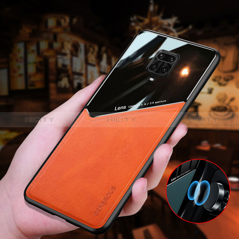 Custodia Silicone Morbida In Pelle Cover con Magnetico per Xiaomi Redmi Note 9 Pro