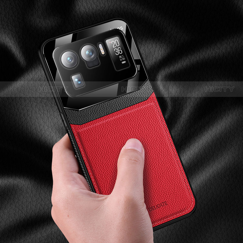 Custodia Silicone Morbida In Pelle Cover con Magnetico S01 per Xiaomi Mi 11 Ultra 5G