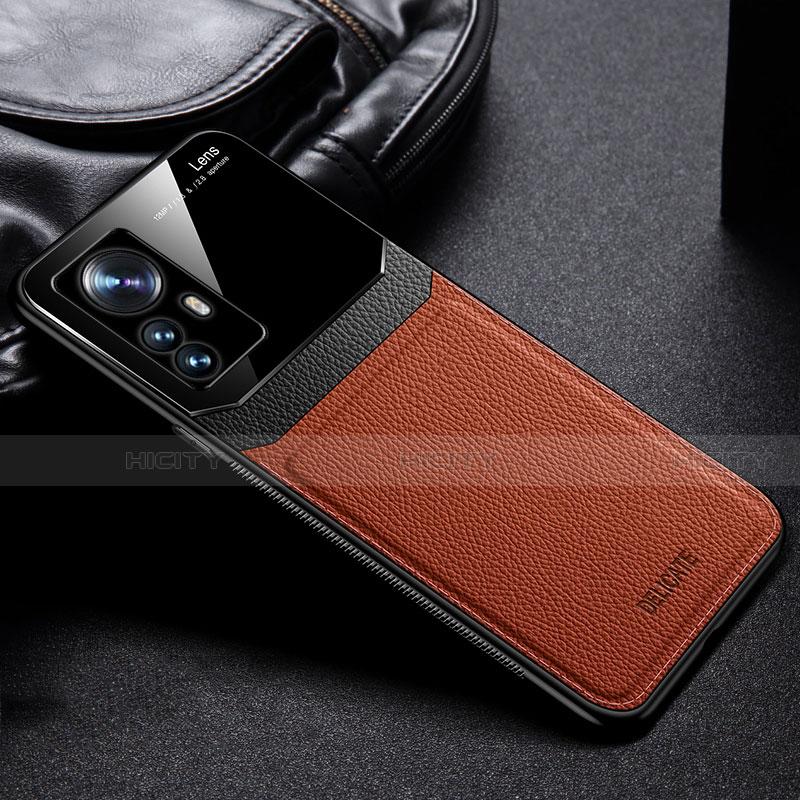 Custodia Silicone Morbida In Pelle Cover con Magnetico S01 per Xiaomi Mi 12 5G