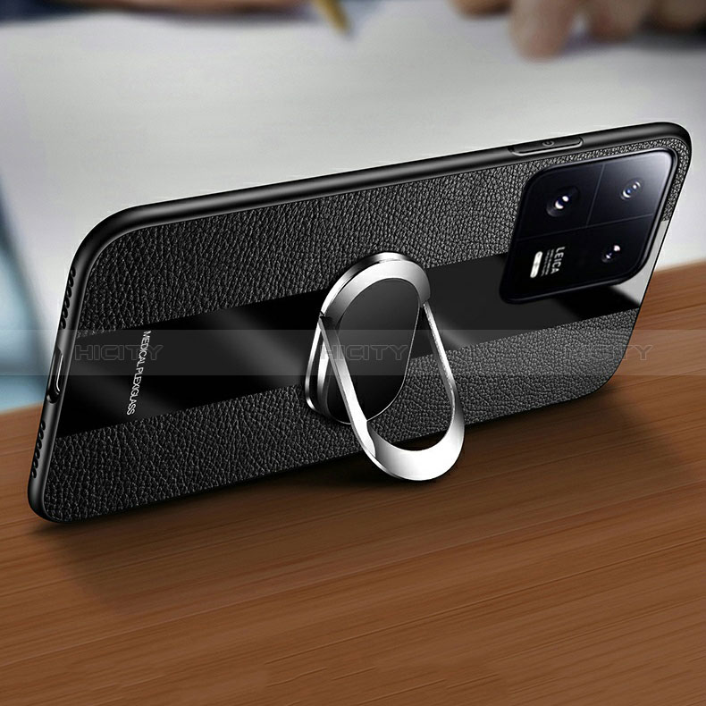 Custodia Silicone Morbida In Pelle Cover con Magnetico S01 per Xiaomi Mi 13 5G