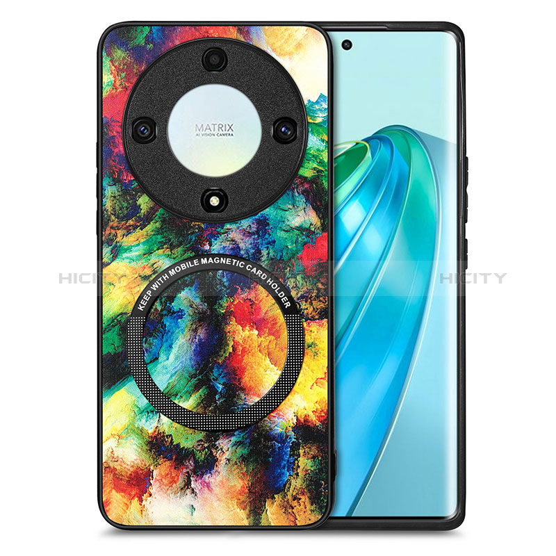 Custodia Silicone Morbida In Pelle Cover con Magnetico S01D per Huawei Honor Magic5 Lite 5G Multicolore