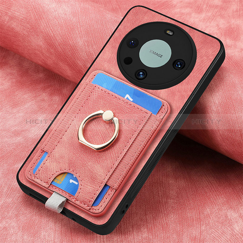 Custodia Silicone Morbida In Pelle Cover con Magnetico S02D per Huawei Mate 60 Pro+ Plus