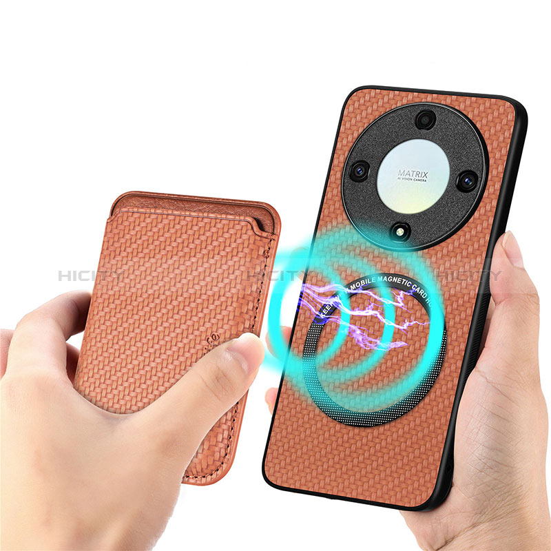 Custodia Silicone Morbida In Pelle Cover con Magnetico S03D per Huawei Honor Magic5 Lite 5G
