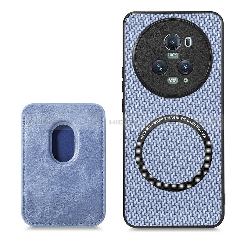 Custodia Silicone Morbida In Pelle Cover con Magnetico S03D per Huawei Honor Magic5 Pro 5G
