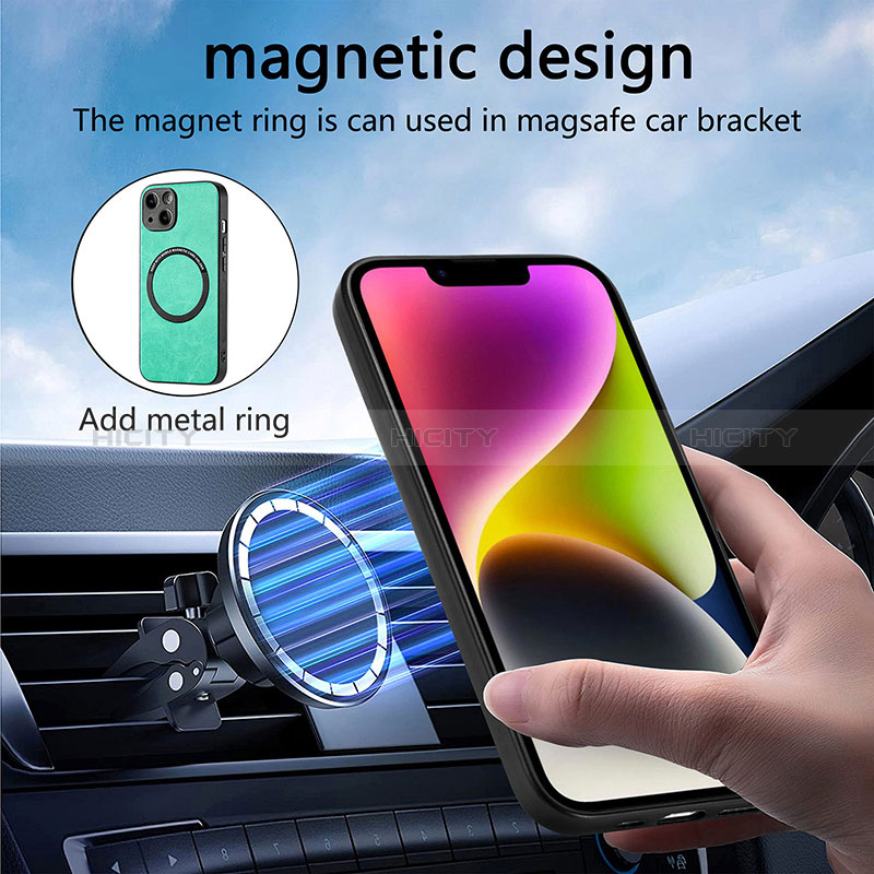 Custodia Silicone Morbida In Pelle Cover con Magnetico S11D per Apple iPhone 14 Plus