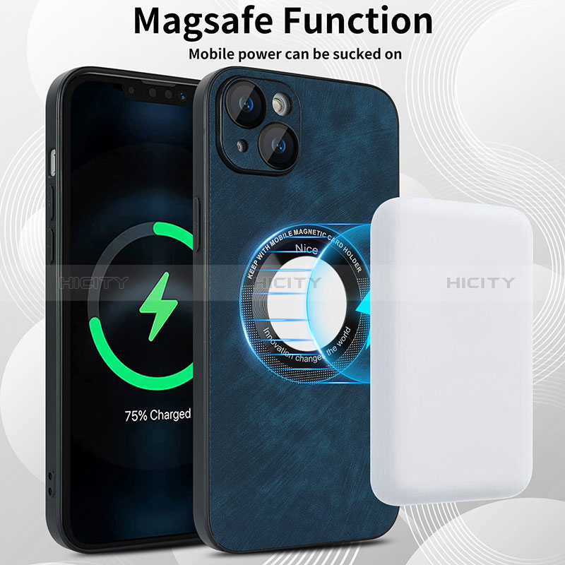 Custodia Silicone Morbida In Pelle Cover con Magnetico S14D per Apple iPhone 14 Plus