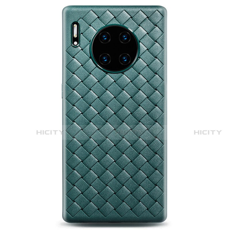 Custodia Silicone Morbida In Pelle Cover D01 per Huawei Mate 30 5G Verde