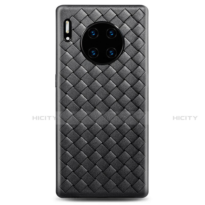 Custodia Silicone Morbida In Pelle Cover D01 per Huawei Mate 30 Pro 5G Nero