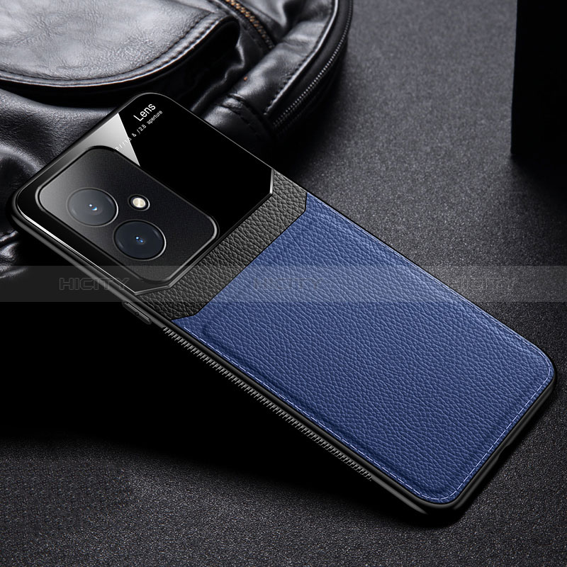 Custodia Silicone Morbida In Pelle Cover FL1 per Huawei Honor 100 5G Blu