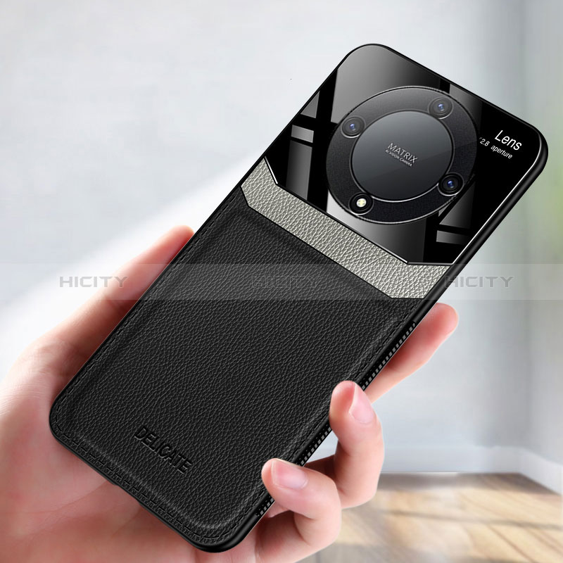 Custodia Silicone Morbida In Pelle Cover FL1 per Huawei Honor X9a 5G